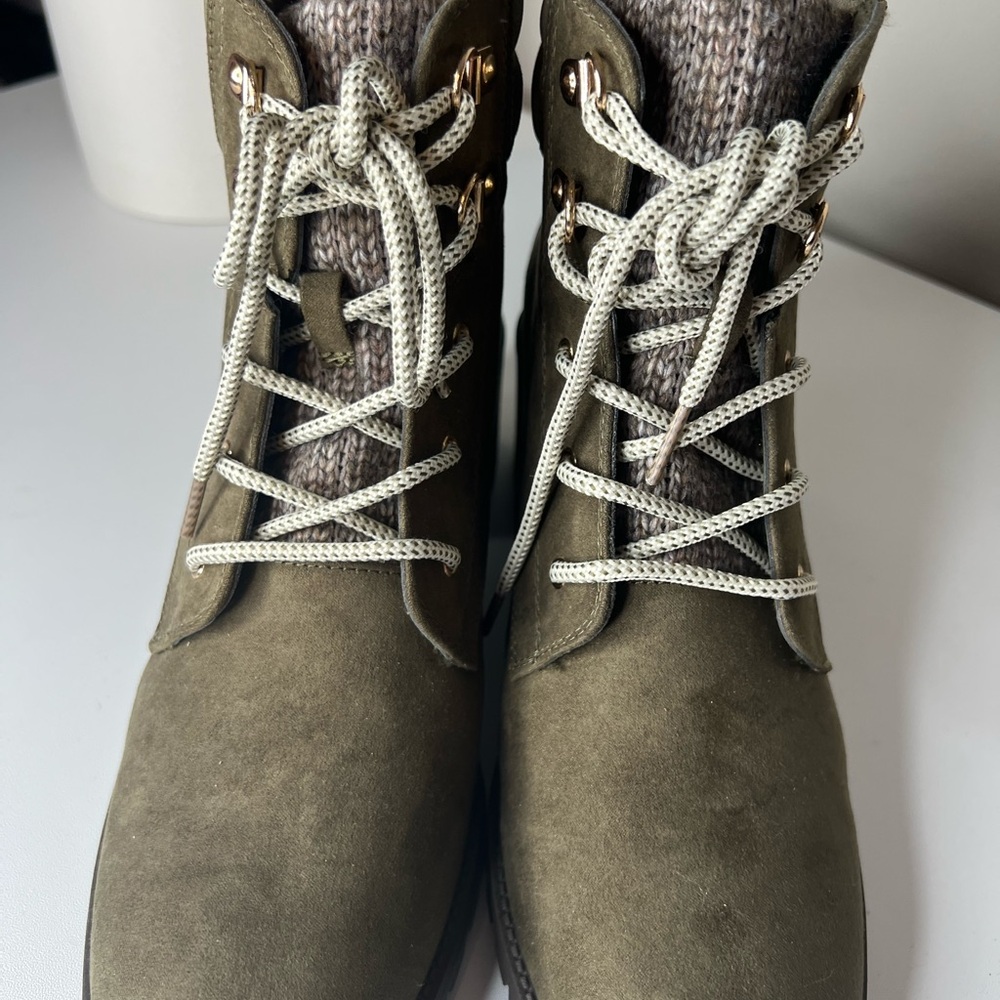 Maurices SuperCush Brittany Block Heel Hiker Boot - Olive